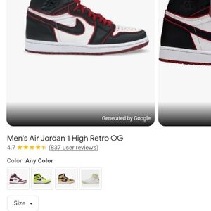 Men's high Air Jordan 1 Retro OG's " used